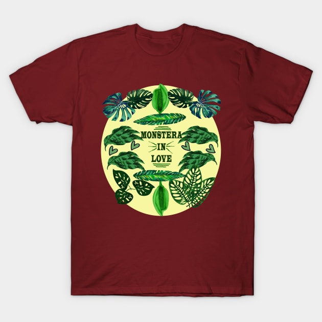 monstera in love T-Shirt by annateraa